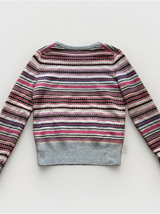 GAP Sweaters - GAP Multicolor Striped Sweater with Pink, Gray, Blue Accents